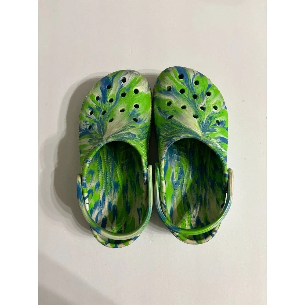 Crocs Tie-Dye (size J1) Blue & Green Crocs